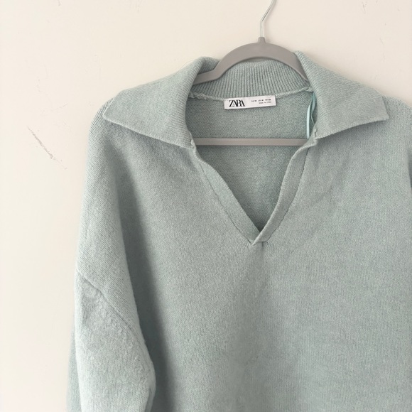 Zara POLO COLLAR KNIT SWEATER - M - Picture 6 of 11